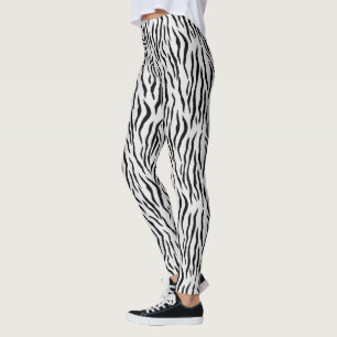 Leggings à motif de tigre blanc sauvage moderne
