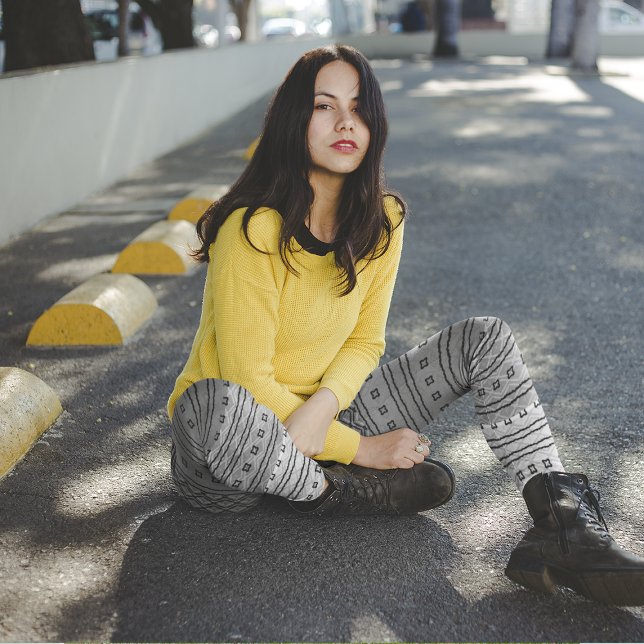 Leggings à motif dégradé gris noir (Créateur téléchargé)