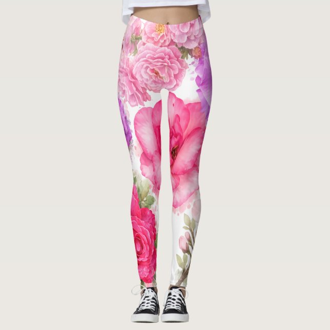 Leggings à motif floral (Devant)