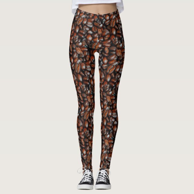 Leggings à motif grains de café (Devant)