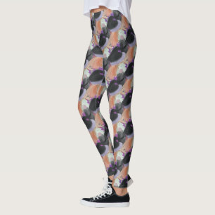 Leggings à motif répétitif de sorcière à l'aquarel