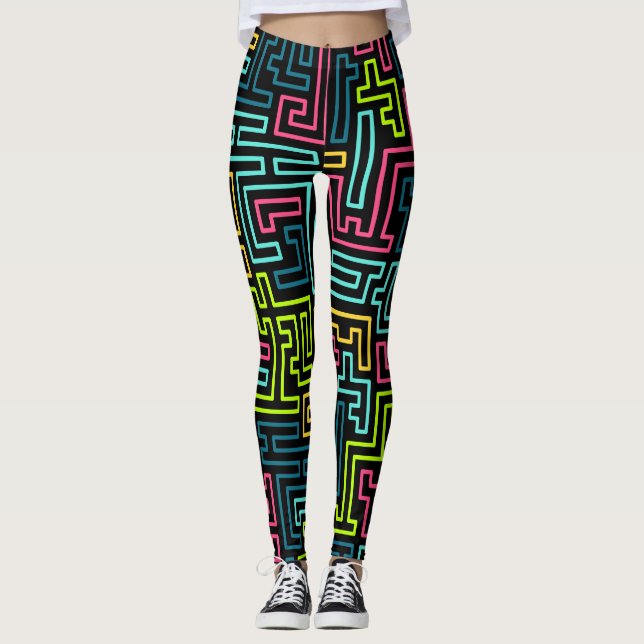 Leggings à motif tendance des années 80 (Devant)