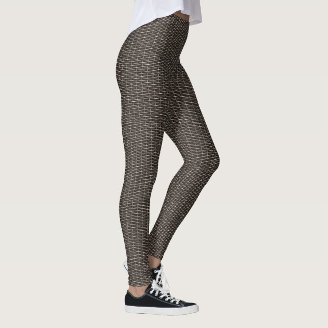 Leggings à motif tissé en bois 1-2 options d'image (Droite)