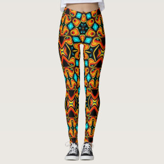 Leggings à motifs bleu jaune