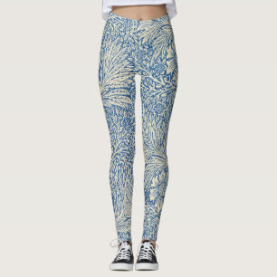 Leggings à motifs floraux bleu Denim