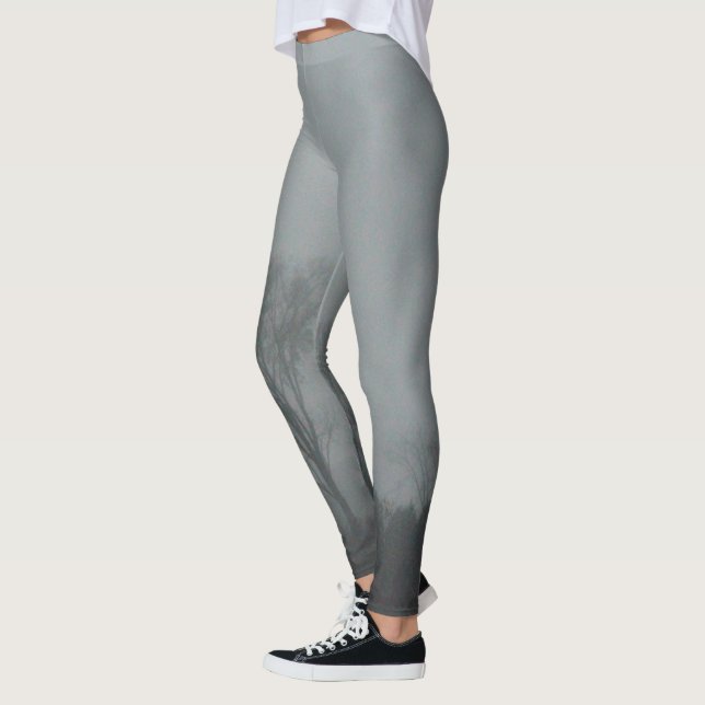 Leggings à motifs gris extérieurs (Gauche)