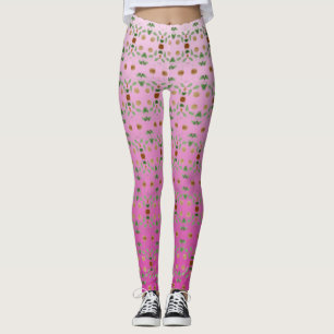 Leggings à motifs roses