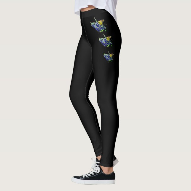 Leggings à papillon monarque noir (Gauche)