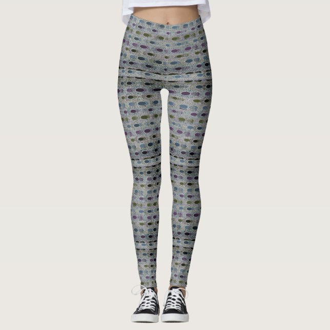 Leggings À petits pois ovaux multicolores (Devant)