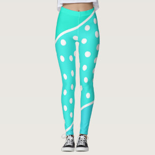 Leggings à pointes bleu turquoise
