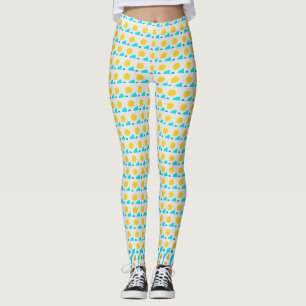 Leggings à points de polka jaunes