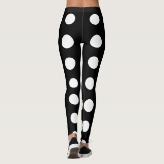 Leggings à points noirs et blancs