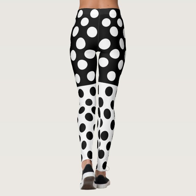 Leggings à points noirs et blancs - Choisir les co (Dos)