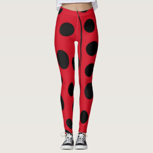 Leggings à points rouges et noirs de Ladybug