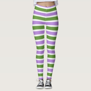 Leggings à rayures étroites drapeau genderqueer