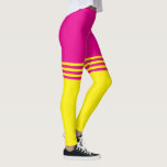 Leggings à rayures roses/jaunes de Francoise<br><div class="desc">Leggings à rayures roses/jaunes de Francoise</div>