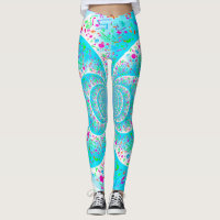 Leggings à spirale bleue