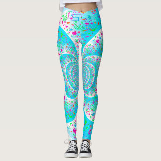Leggings à spirale bleue