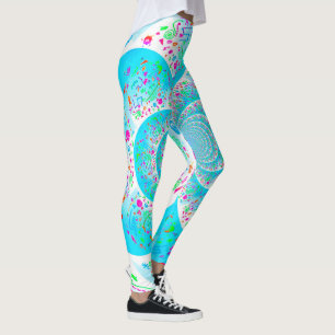 Leggings à spirale bleue