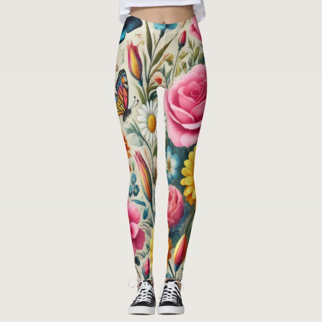 Leggings A Symphony of Blooms (Devant)