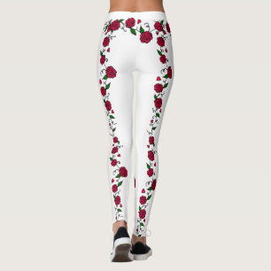 Leggings à vigne rose tatouée