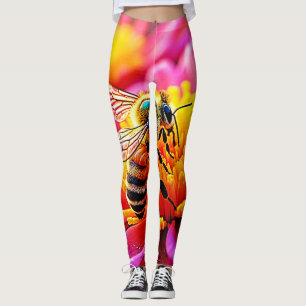 Leggings Abee en effervescence sur la conception de la fleu