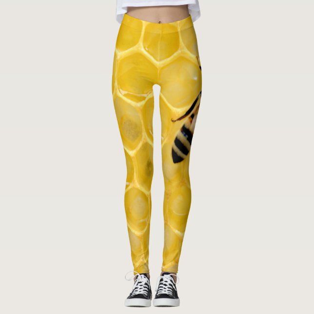 Leggings abeille et nid d'abeille (Devant)