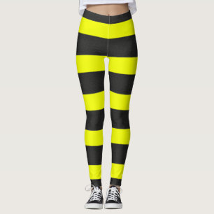Leggings Abeille jaune et noire de miel inspirée