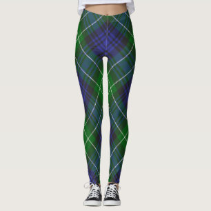 Leggings Abercrombie Blue Green Tartan Plaid Scottish