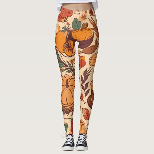 Leggings Abondance d'automne (Devant)