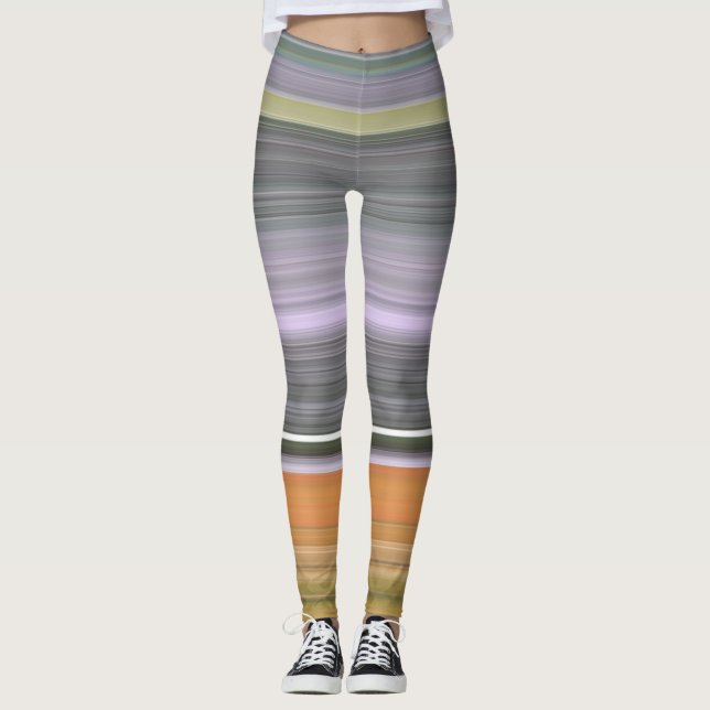 Leggings Abstract #1: Yellow and grey (Devant)