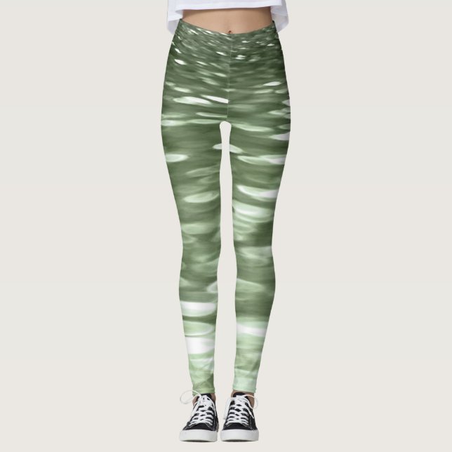 Leggings Abstract #3: Olive green blur (Devant)