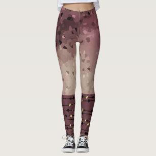 Leggings Abstract, brown, rose, rose