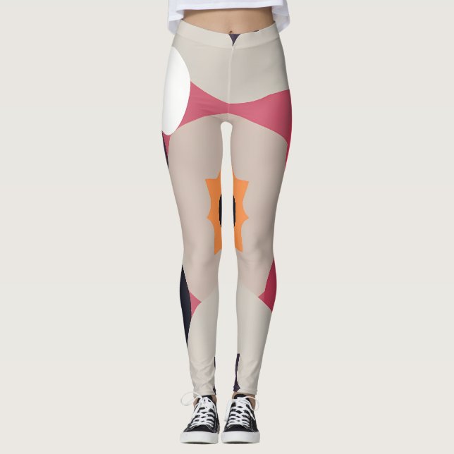 Leggings Abstract Dream Wave – Vibrant Surreal Flow (Devant)