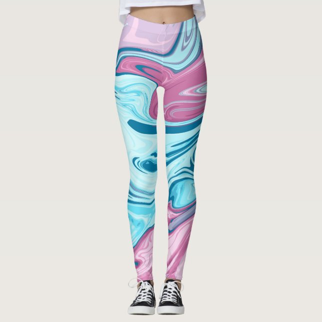 Leggings Abstract elegant fluide marble liquide (Devant)