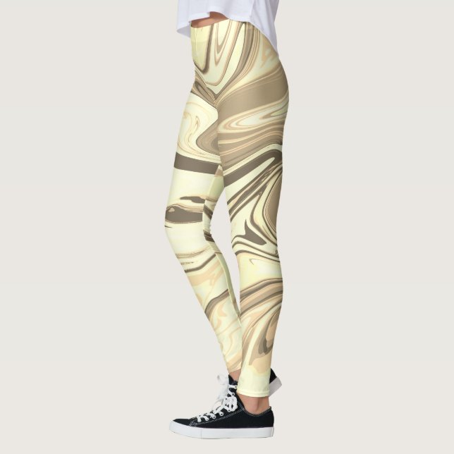 Leggings Abstract elegant fluide marble liquide (Gauche)
