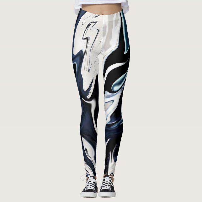 Leggings Abstract elegant fluide marble liquide (Devant)