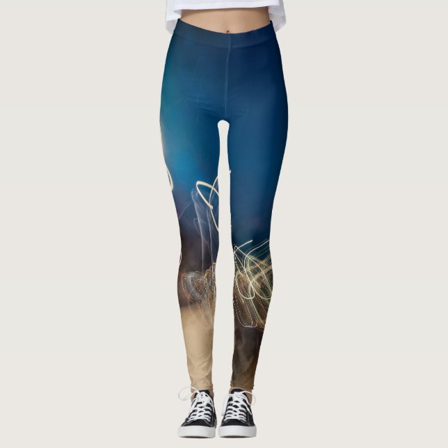 Leggings Abstract Intentional Camera Movement Night Light T (Devant)