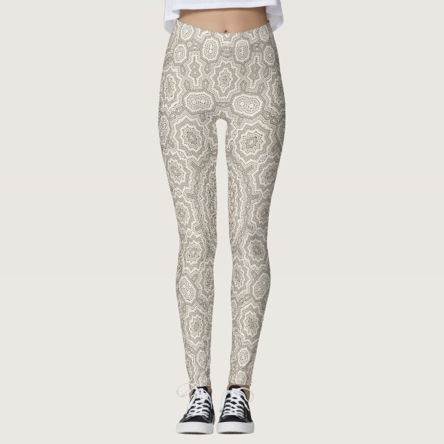 Leggings Abstract modern mosaic kaleidoscopic (Devant)