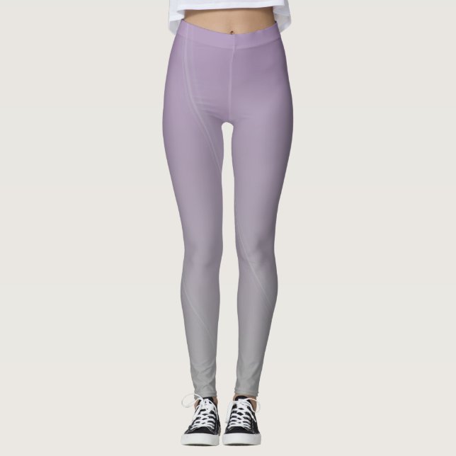 Leggings Abstract Soft Lavender and Gray Gradient Backgroun (Devant)