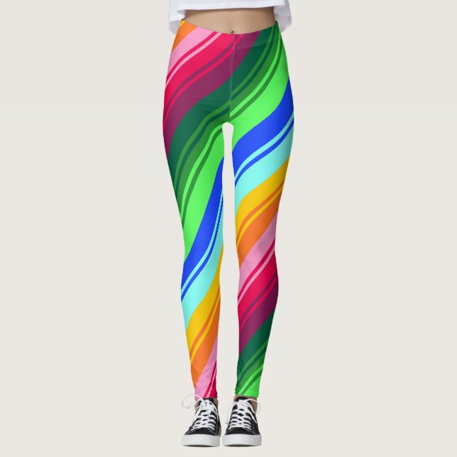 Leggings abstraction motif folklorique (Devant)