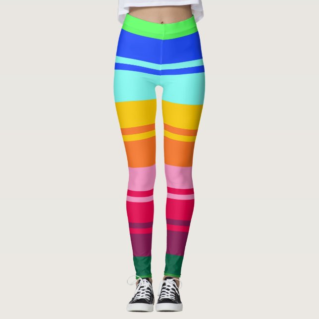 Leggings abstraction motif folklorique (Devant)