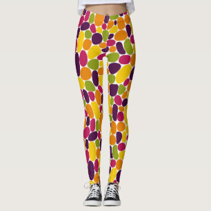 Leggings Abstrait 160417 - Couleurs de gomme à vin
