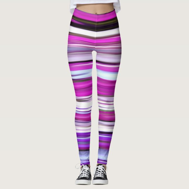 Leggings Abstrait #2 : Flou pourpre (Devant)