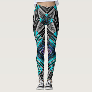 Leggings Abstrait à rayures à rayures rayées ethno triba