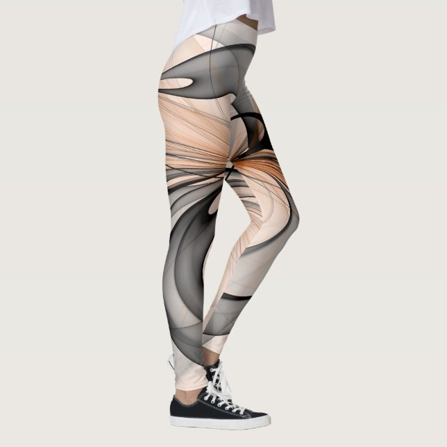 Leggings Abstrait Anthracite Grey Sienna Art moderne fracta (Droite)
