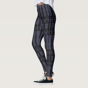Leggings Abstrait Aztec Geometry Eggplant Motif noir