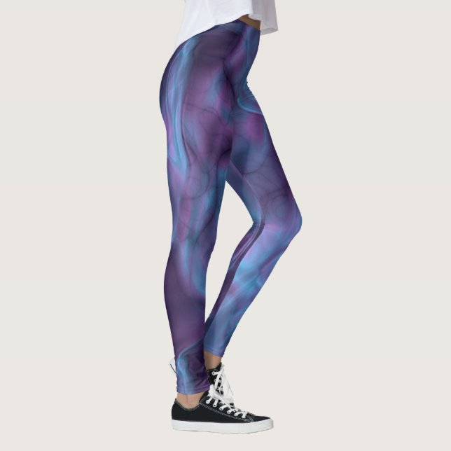 Leggings Abstrait bleu et violet (Droite)