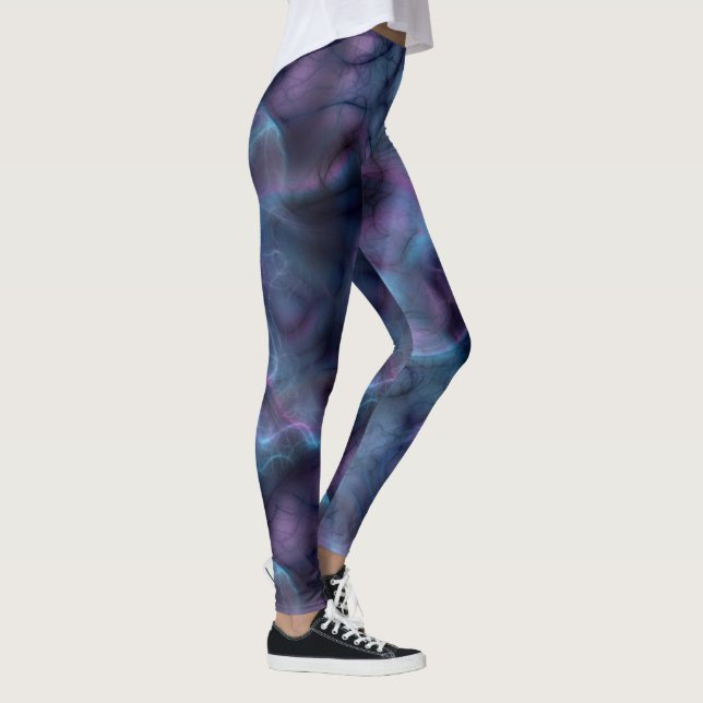 Leggings Abstrait bleu et violet (Droite)