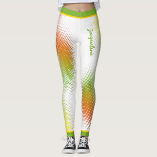 Leggings Abstrait dans les couleurs caribéennes avec nom su